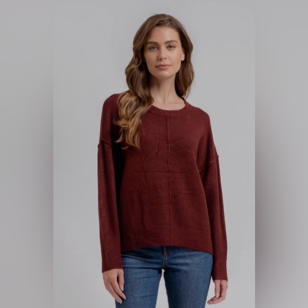 The Workshop Essential Crewneck exposed seam sweater sz S